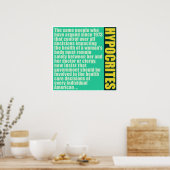 Hypocrites Poster (Keuken)