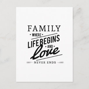 Hypografie Inspirerend Familie Quote Briefkaart