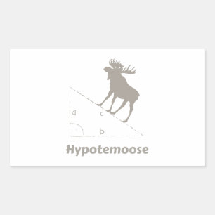 Hypotemoose Wiskunde Geek Rechthoekige Sticker