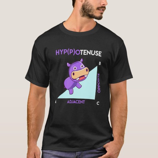 Hypotenuse Hippotenuse Wiskunde T-shirt (Voorkant)