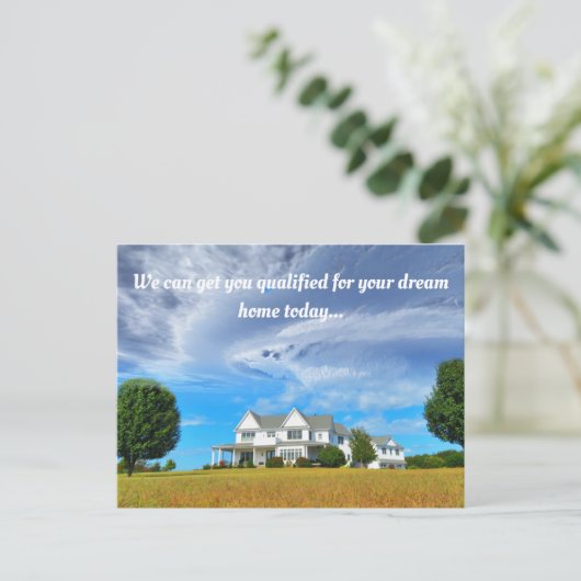 Hypothecaire onderneming Lening Officer New Home M Briefkaart (Staand voorkant)