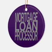 Hypotheekleenprocessor in Tall Silver Text Keramisch Ornament (Links)