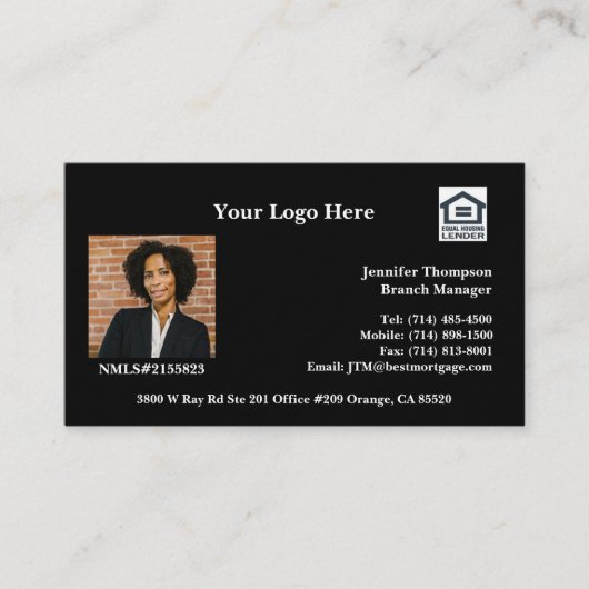 Hypothèque carte de visite, Immobilier, Assurance (Devant)