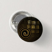 Hypsis Abstracte Art Button (rond) (Voorkant /achterkant)