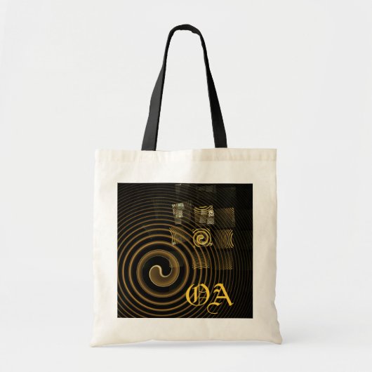 Hypsis Abstracte Art Monogram Bag Tote Bag (Voorkant)