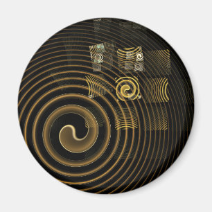 Hypsis Abstracte Art Round Magnet Magneet