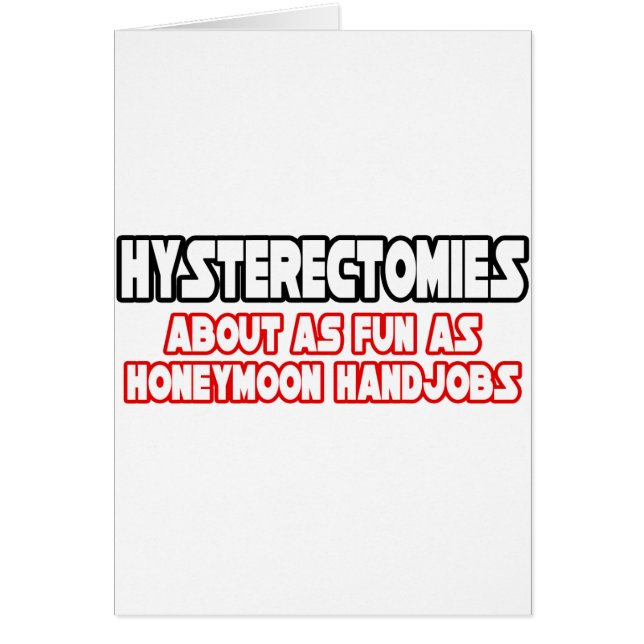 Hysterectomie...niet leuk (Voorkant)