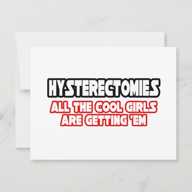 Hysterectomieën... koele meisjes (Voorkant)