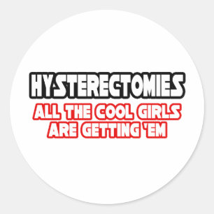 Hysterectomieën... koele meisjes ronde sticker