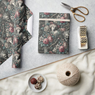 Hysterie Verbergt In De Bloemen - Gotisch Victoria Cadeaupapier