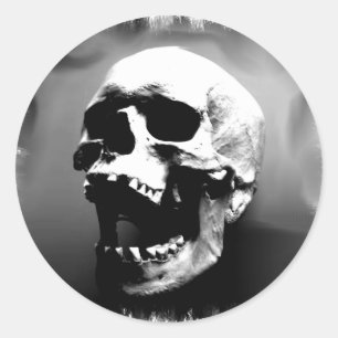 Hysteriskull Laughing Human Skull Ronde Sticker