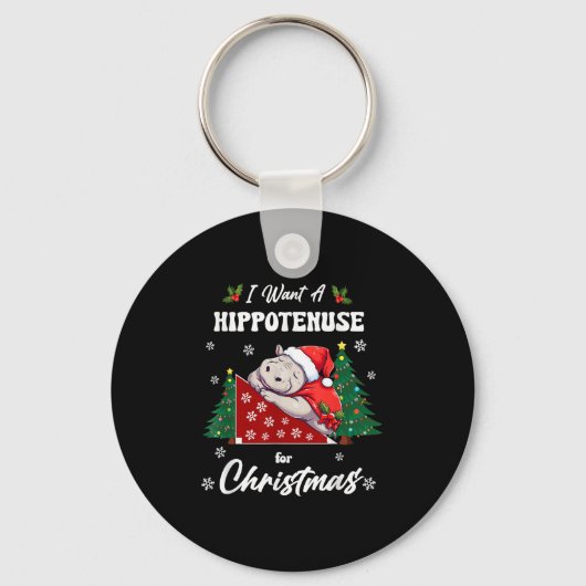 Hytenuse Christmas Math Teacher Kids I Want Hiptam Sleutelhanger (Voorkant)