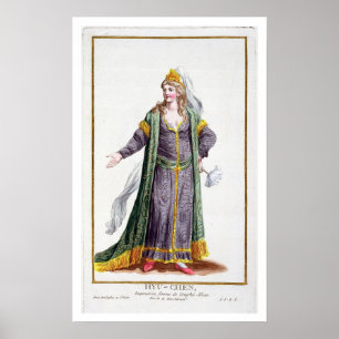 Hyu-Chen, echtgenote van Genghis Khan, uit de Rece Poster
