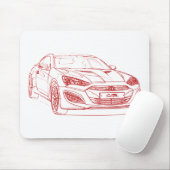 Hyu Genesis Coupe 2013 Muismat (Met muis)