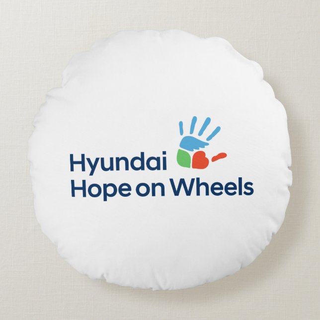 Hyundai Hope on Wheels Pillow  Rond Kussen (Voorkant)