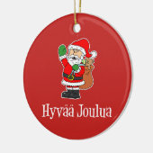 Hyvaa Joulua finlandais Noël Père Noël Ornement (Gauche)