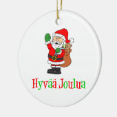 Hyvaa Joulua Fins kerstkerstkerstkerstkerstkerstke Keramisch Ornament (Links)
