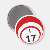 I17 bingobal koelkastmagneet magneet (Voorkant / Achterkant)