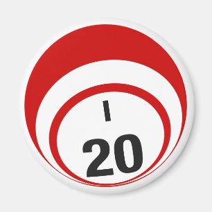 I20 bingo ball fridge magnet magneet
