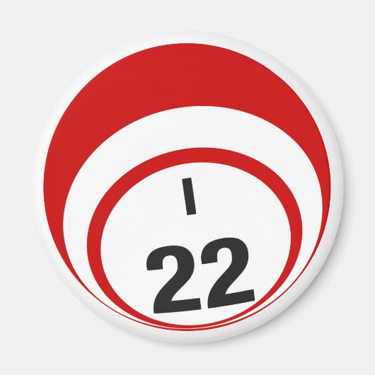 I22 bingobal koelkastmagneet magneet (Voorkant)