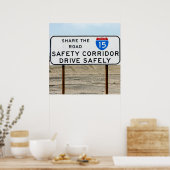 I-15 Veiligheidscorridor Poster (Keuken)