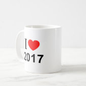 I ❤️ 2017 I LOVE 2017 I HEART 2017 Mug (Devant gauche)