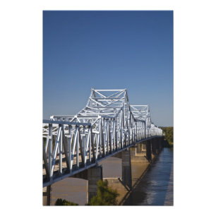 I-20 snelwegbrug over Mississippi rivier, Foto Afdruk