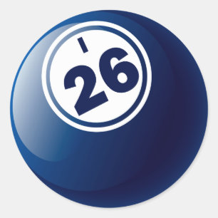 I 26 BINGO BALL RONDE STICKER