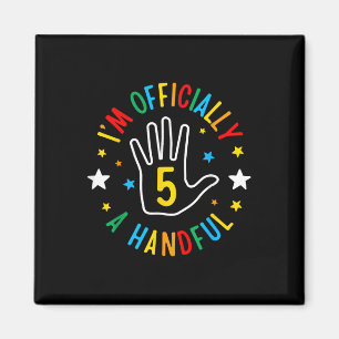 I'm Officieel Een Handvol Grappige 5e Verjaard Magneet