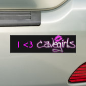 I <3 Cavegirls Bumpersticker (Op auto)