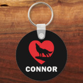 I <3 Connor Black Round One-Sided Sleutelhanger (Voorkant)