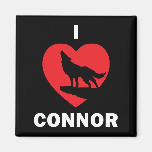 I <3 Connor Magnet Zwart Magneet (Voorkant)