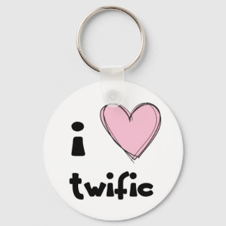 I <3 draairoze sleutelhanger