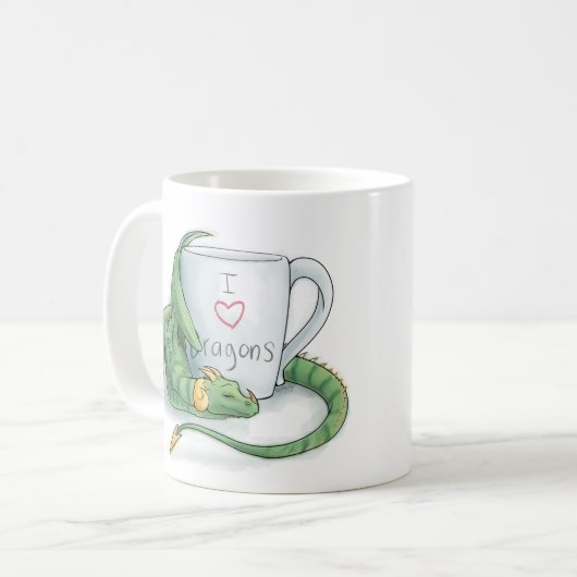 I <3 Dragons Mug (Devant gauche)
