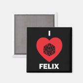 I <3 Felix magneet (donker) (Voorkant / Achterkant)