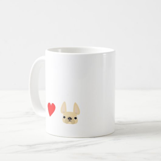 I <3 Frenchie Mug (Devant gauche)