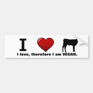 I <3 kalveren (dierrechtenontwerp van Marlaina) Bumpersticker