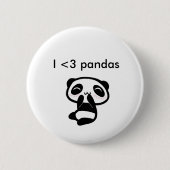 I <3 panda's ronde button 5,7 cm (Voorkant)