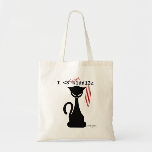 I <3 Script K1dd13z Tote Bag (Voorkant)