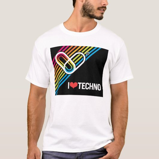 I <3 Techno T-shirt (Voorkant)