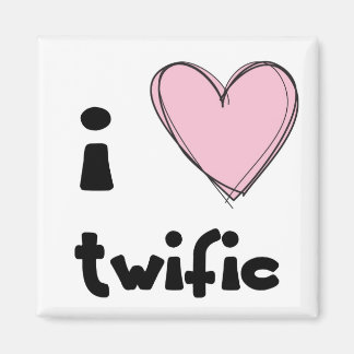 I <3 twific roze magneet