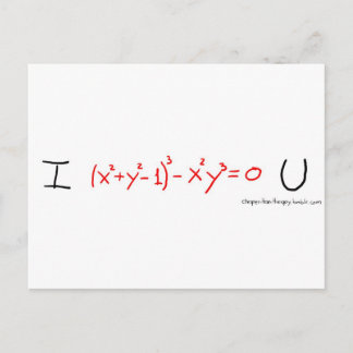 I < 3 U BRIEFKAART