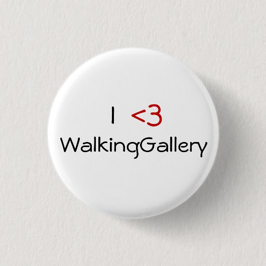 I <3 WalkingGallery Ronde Button 3,2 Cm (Voorkant)