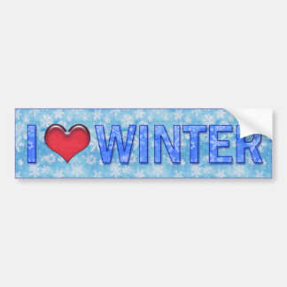 I <3 Winter Bumpersticker