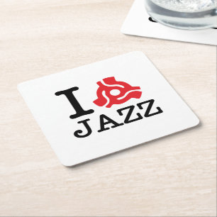 I 45 Adapter Jazz Vierkante Kartonnen Onderzetter
