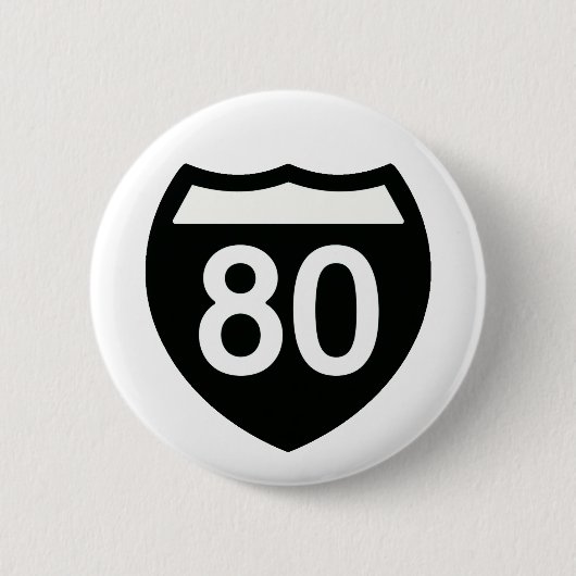 I-80 Highway sign button design (Voorkant)