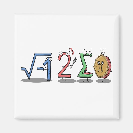 i 8 pi (J'Ai Mangé Un Peu De Tarte) Math Magnet (Devant)