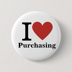 I ❤️ Aankoop voor werknemers CUSTOM Pins Ronde Button 5,7 Cm