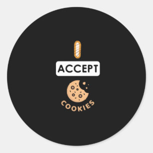I Accept Cookies Ronde Sticker
