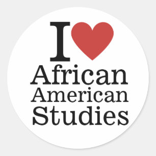 I ❤️ Afro-Amerikaanse studies voor studenten / fac Ronde Sticker